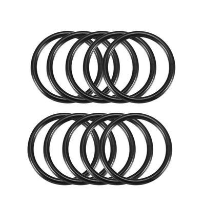 Harfington Nitrile Rubber O-Rings Metric Buna-N Sealing Gasket Black 10Pcs
