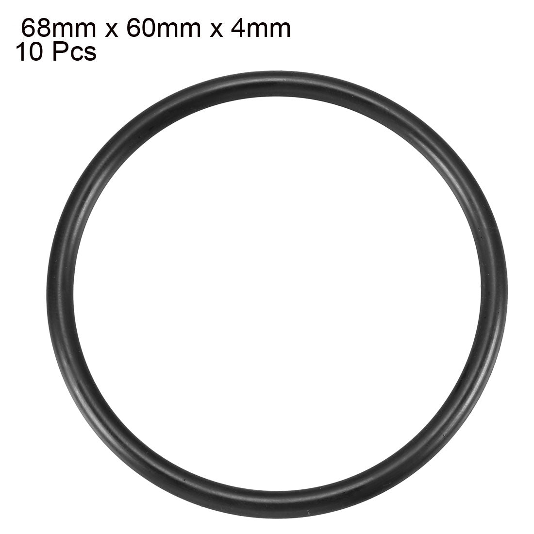 Harfington Nitrile Rubber O-Rings Metric Buna-N Sealing Gasket Black, 10Pcs