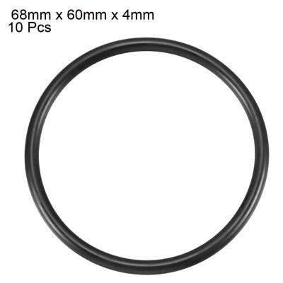 Harfington Nitrile Rubber O-Rings Metric Buna-N Sealing Gasket Black, 10Pcs