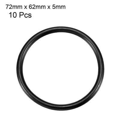 Harfington Nitrile Rubber O-Rings Metric Buna-N Sealing Gasket Black, 10Pcs