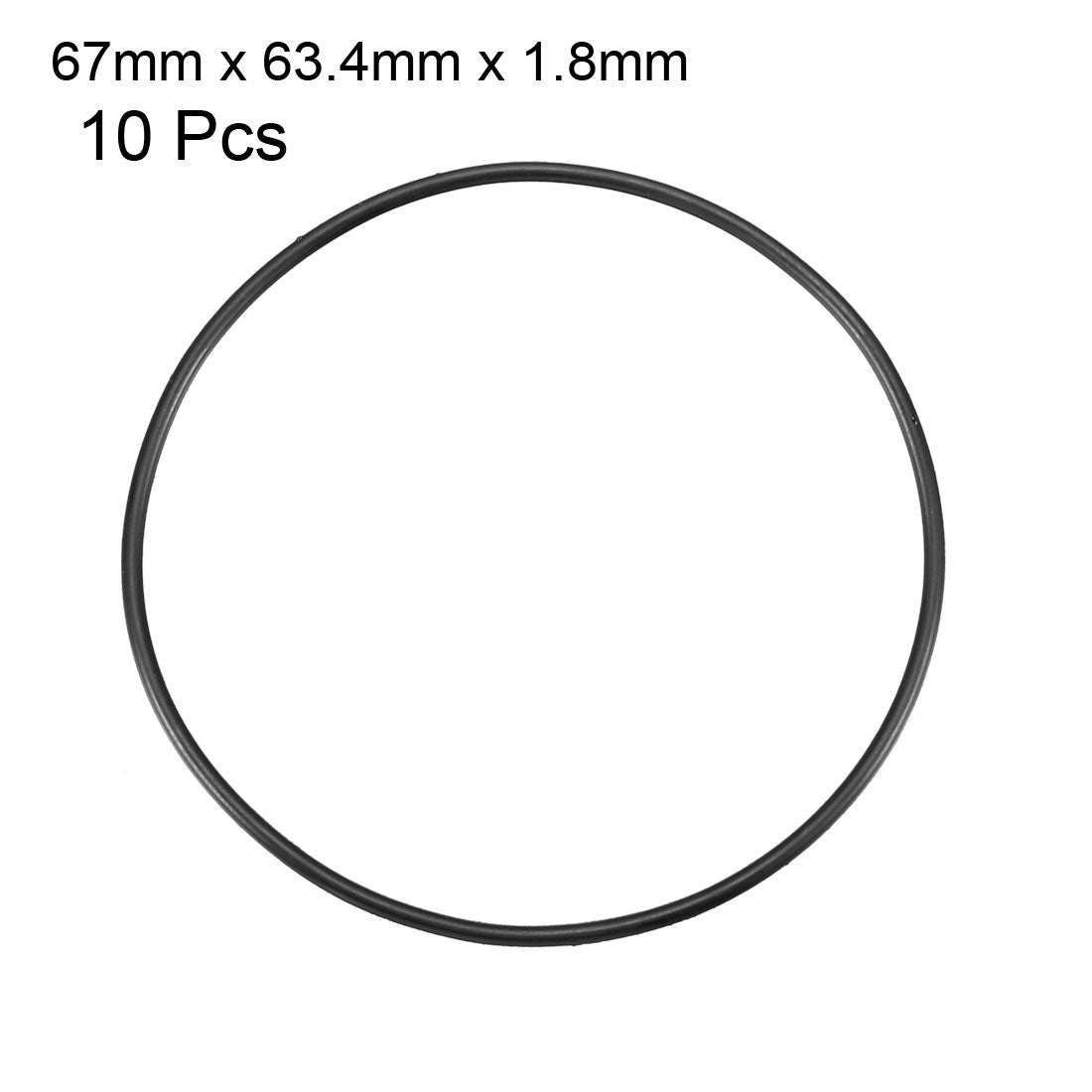 Harfington Nitrile Rubber O-Rings Metric Buna-N Sealing Gasket Black, 10Pcs
