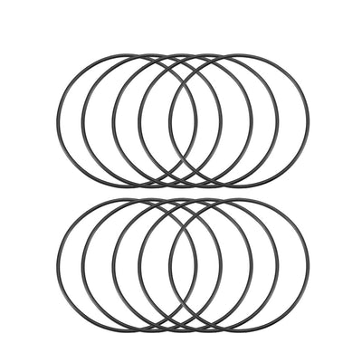 Harfington Nitrile Rubber O-Rings Metric Buna-N Sealing Gasket Black, 10Pcs