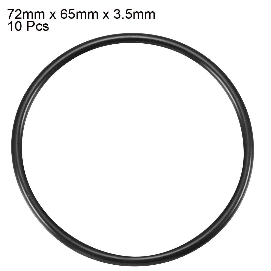 Harfington Nitrile Rubber O-Rings Metric Buna-N Sealing Gasket Black, 10Pcs
