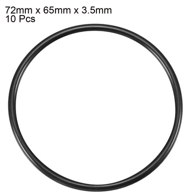 Harfington Nitrile Rubber O-Rings Metric Buna-N Sealing Gasket Black, 10Pcs