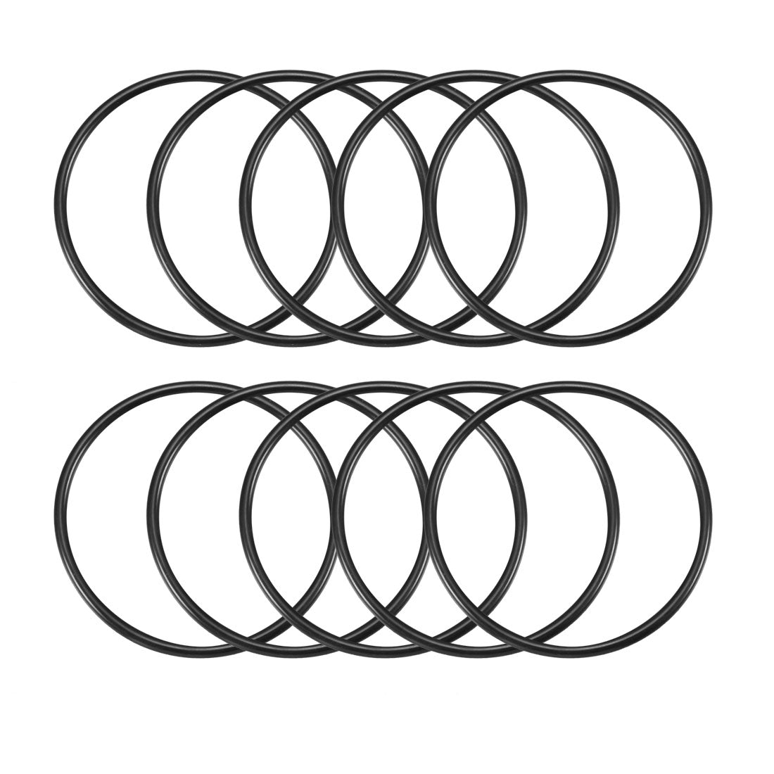 Harfington Nitrile Rubber O-Rings Metric Buna-N Sealing Gasket Black, 10Pcs