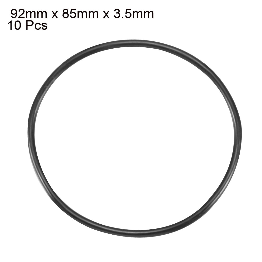 Harfington Nitrile Rubber O-Rings Metric Buna-N Sealing Gasket Black, 10Pcs