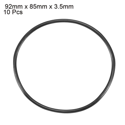 Harfington Nitrile Rubber O-Rings Metric Buna-N Sealing Gasket Black, 10Pcs