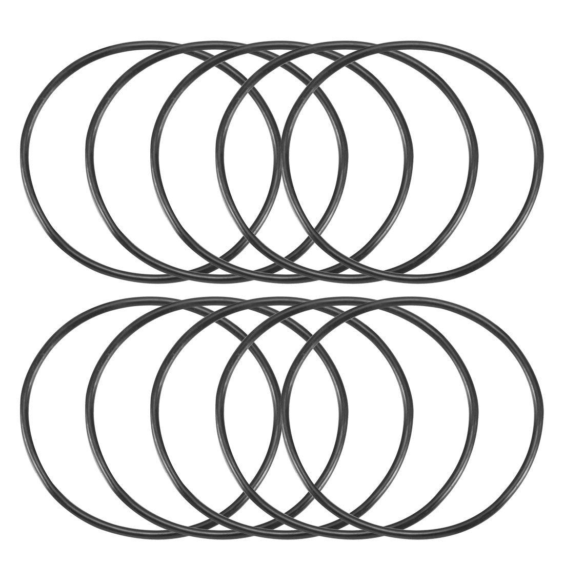 Harfington Nitrile Rubber O-Rings Metric Buna-N Sealing Gasket Black, 10Pcs