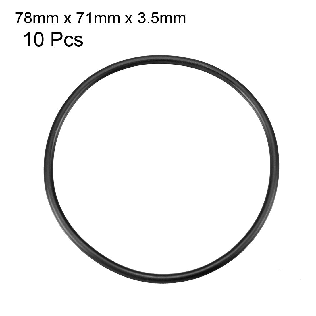 Harfington Nitrile Rubber O-Rings Metric Buna-N Sealing Gasket Black, 10Pcs