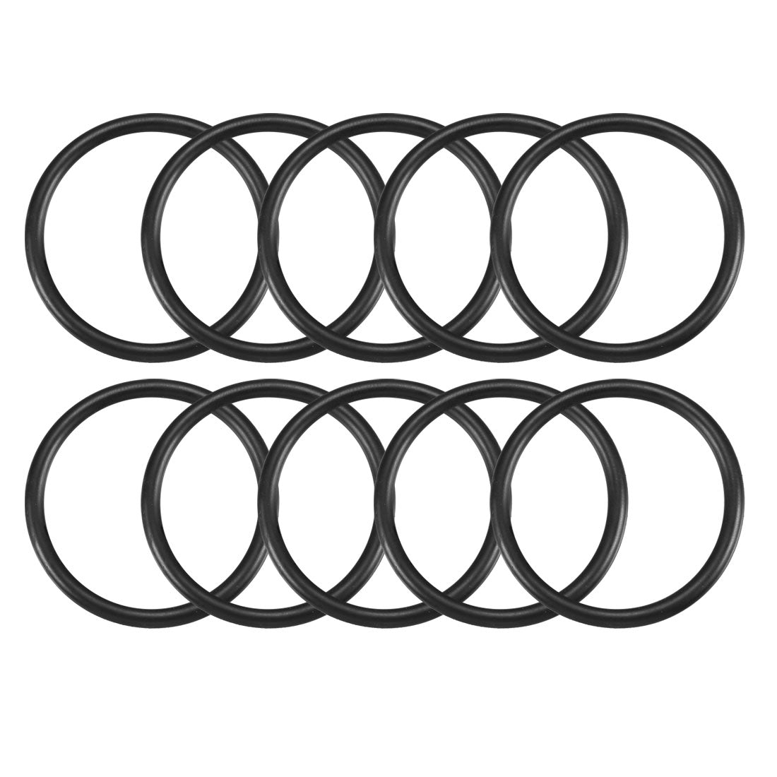 Harfington Nitrile Rubber O-Rings Metric Buna-N Sealing Gasket Black, 10Pcs