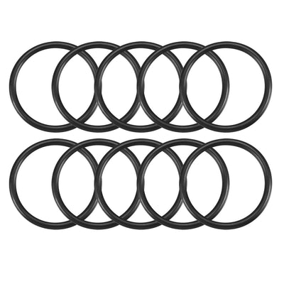 Harfington Nitrile Rubber O-Rings Metric Buna-N Sealing Gasket Black, 10Pcs