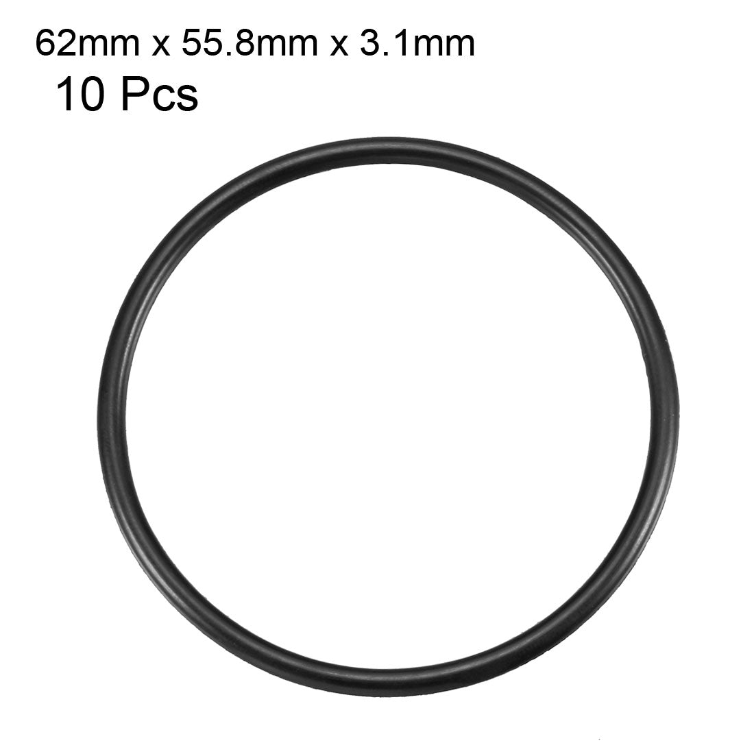 Harfington Nitrile Rubber O-Rings Metric Buna-N Sealing Gasket Black, 10Pcs