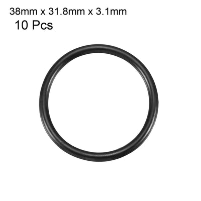 Harfington Nitrile Rubber O-Rings Metric Buna-N Sealing Gasket Black, 10Pcs
