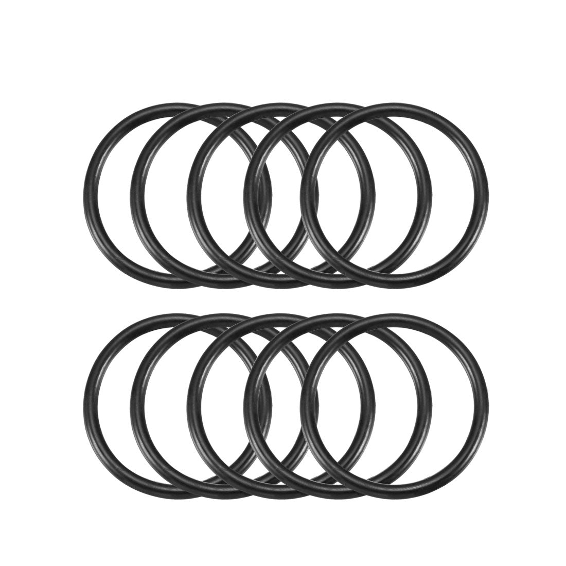 Harfington Nitrile Rubber O-Rings Metric Buna-N Sealing Gasket Black, 10Pcs
