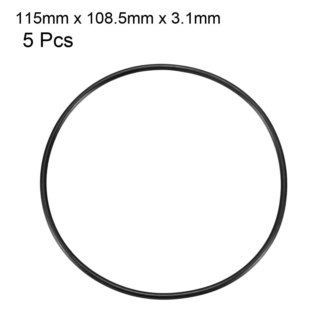 Harfington Nitrile Rubber O-Rings Metric Buna-N Sealing Gasket 5Pcs