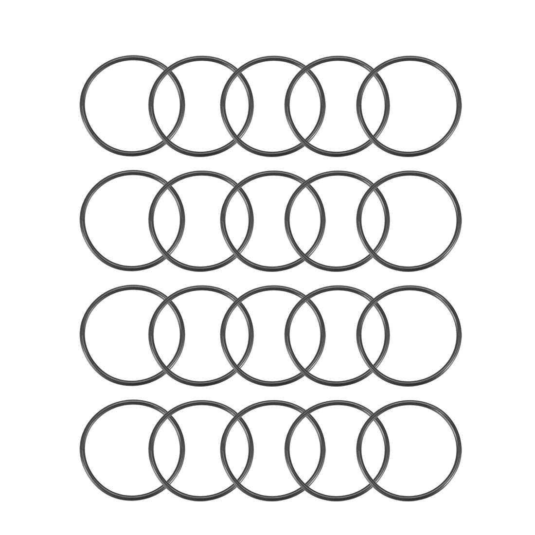 Harfington Nitrile Rubber O-Rings Metric Buna-N Sealing Gasket, 20Pcs