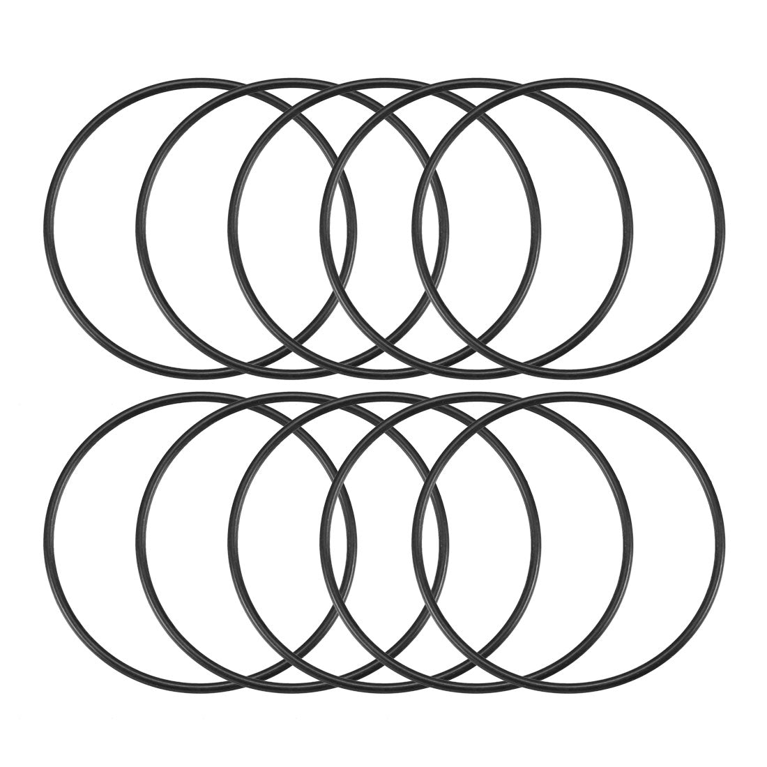 Harfington Nitrile Rubber O-Rings Metric Buna-N Sealing Gasket Black, 10Pcs