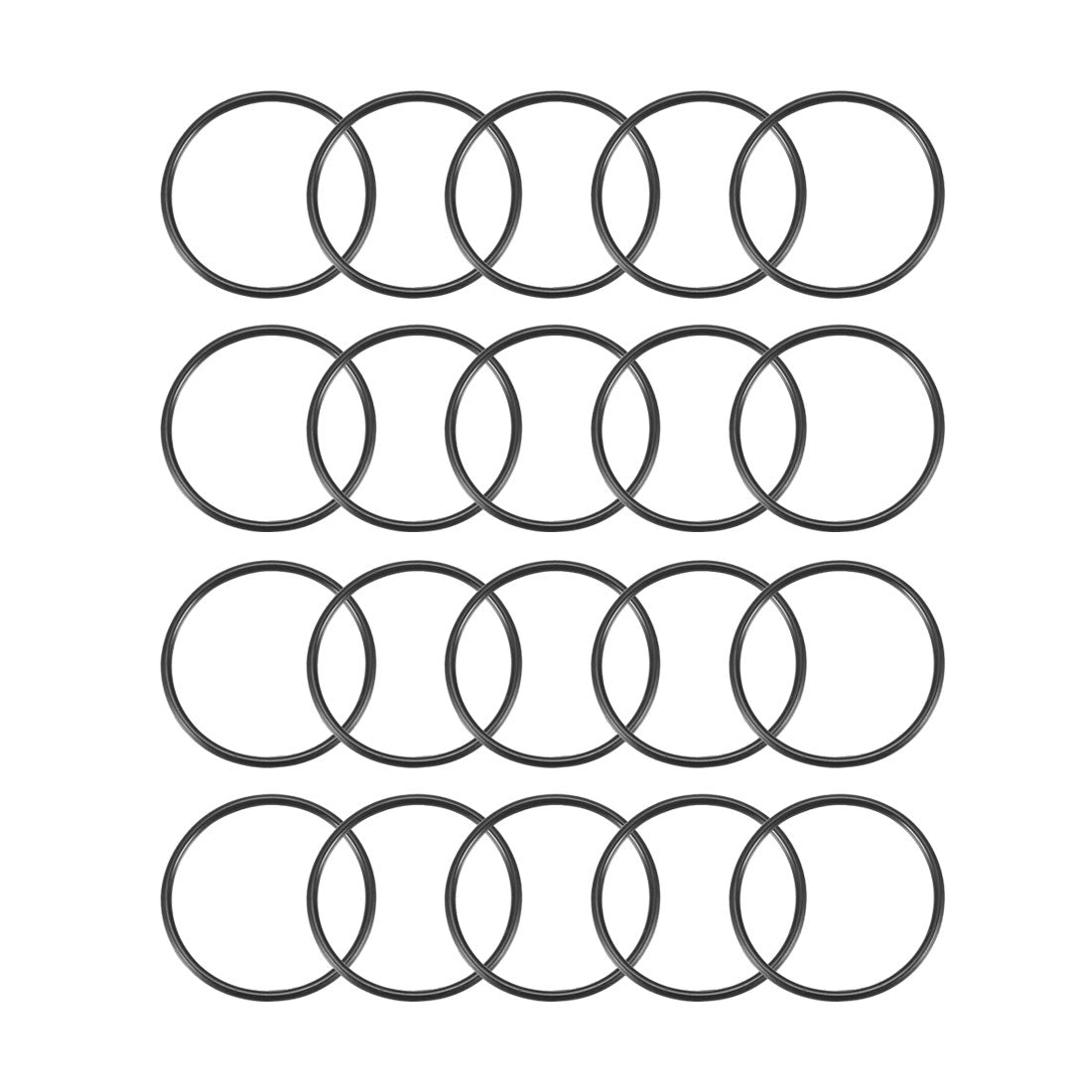 Harfington Nitrile Rubber O-Rings Metric Buna-N Sealing Gasket, 20Pcs