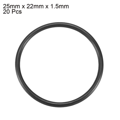 Harfington Nitrile Rubber O-Rings Metric Buna-N Sealing Gasket, 20Pcs