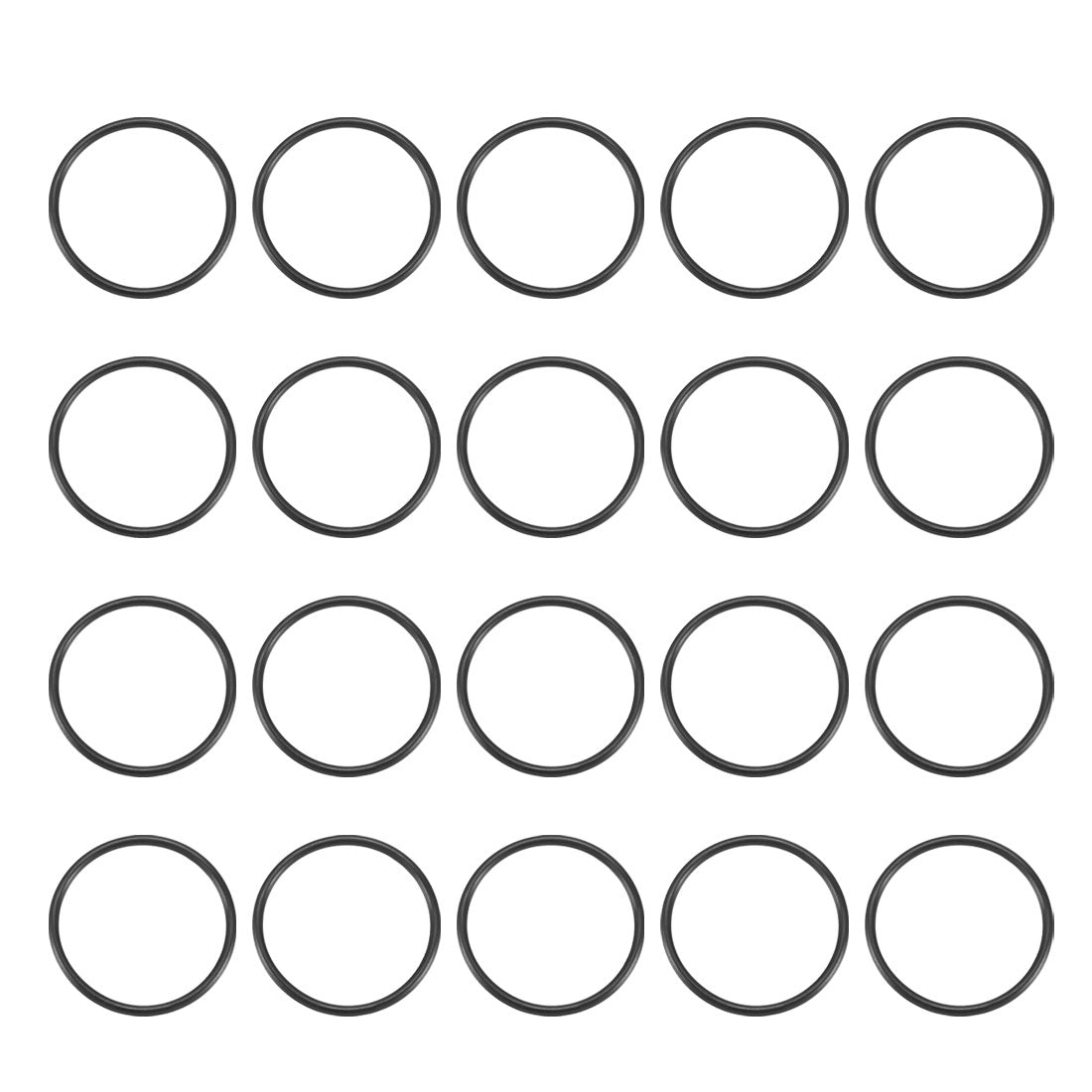 Harfington Nitrile Rubber O-Rings Metric Buna-N Sealing Gasket, 20Pcs