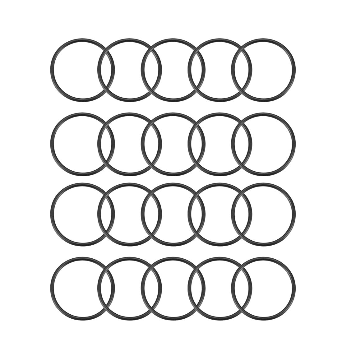 Harfington Nitrile Rubber O-Rings Metric Buna-N Sealing Gasket, 20Pcs