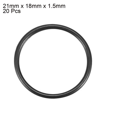 Harfington Nitrile Rubber O-Rings Metric Buna-N Sealing Gasket, 20Pcs