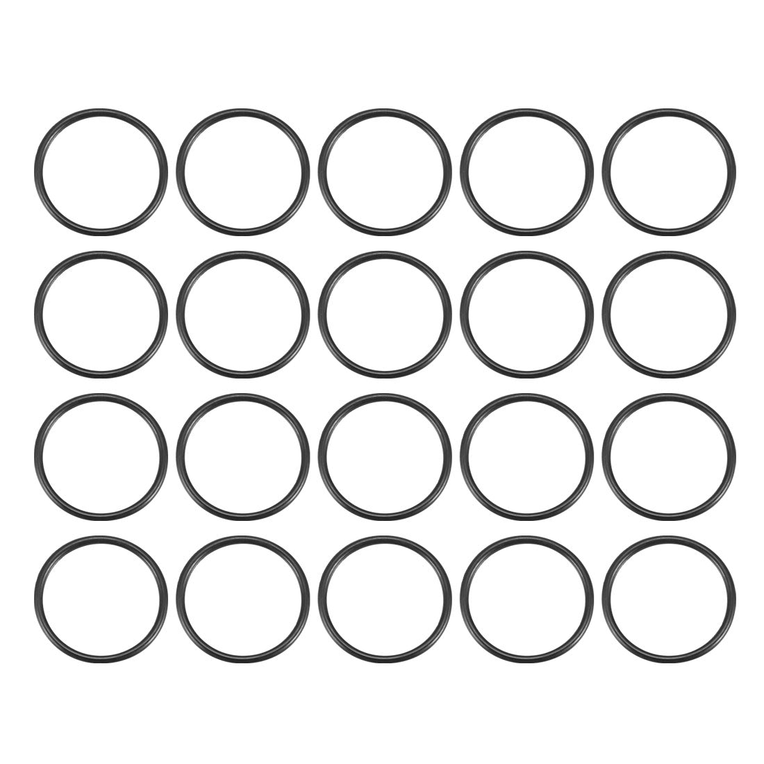 Harfington Nitrile Rubber O-Rings Metric Buna-N Sealing Gasket, 20Pcs