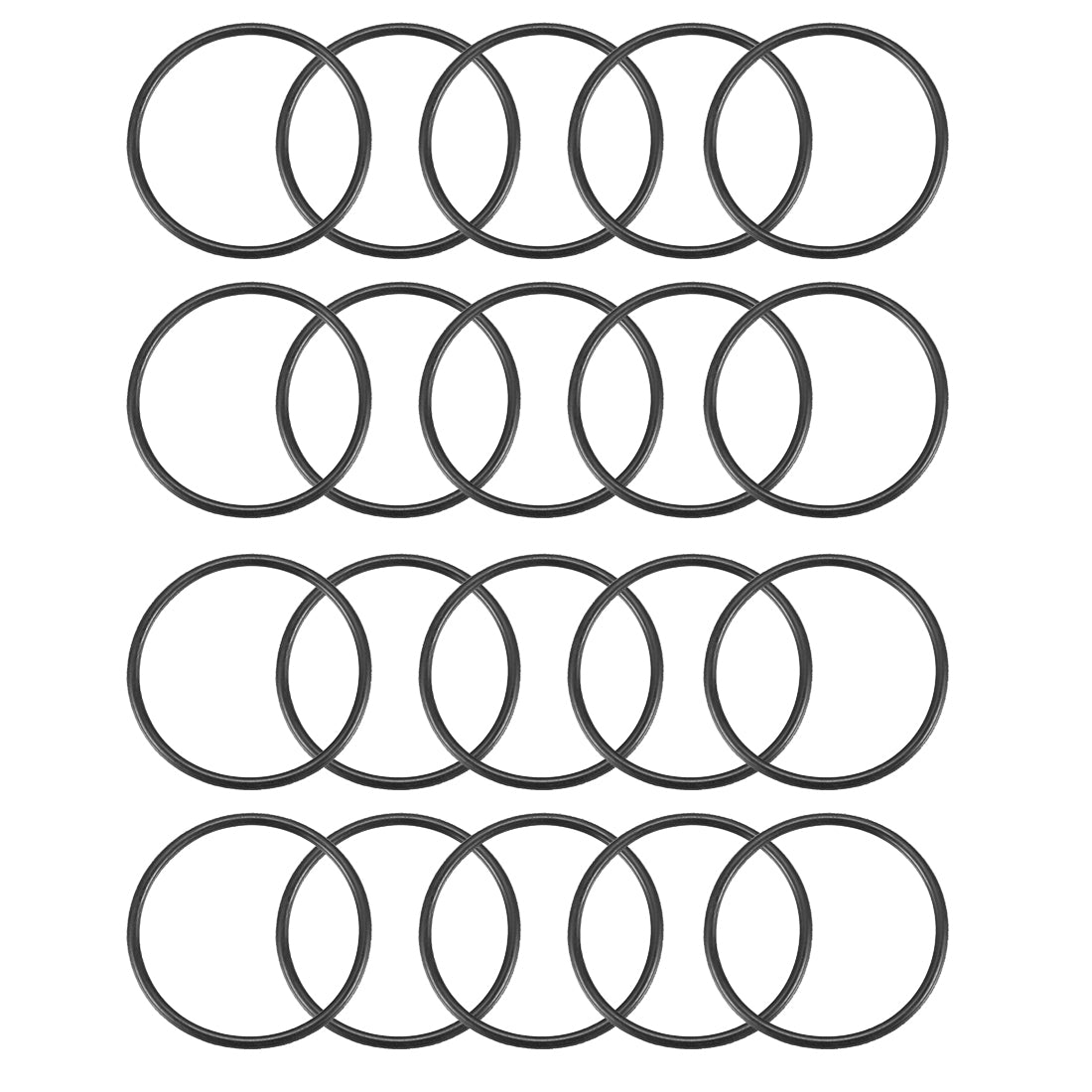 Harfington Nitrile Rubber O-Rings Metric Buna-N Sealing Gasket, 20Pcs