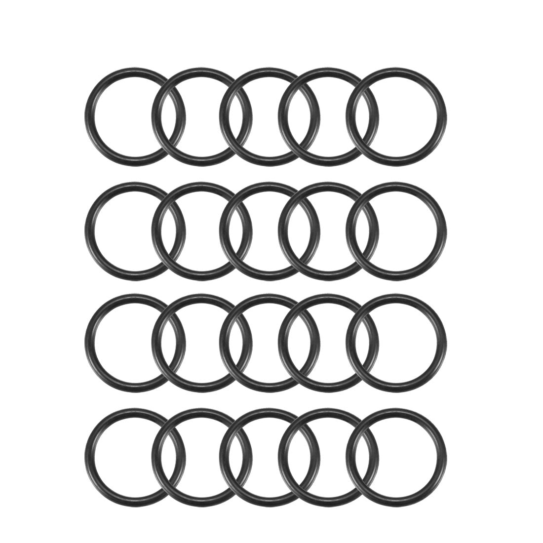 Harfington Nitrile Rubber O-Rings Metric Buna-N Sealing Gasket, 20Pcs