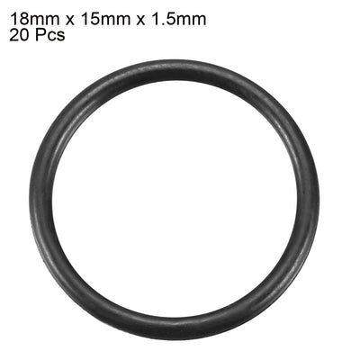 Harfington Nitrile Rubber O-Rings Metric Buna-N Sealing Gasket, 20Pcs