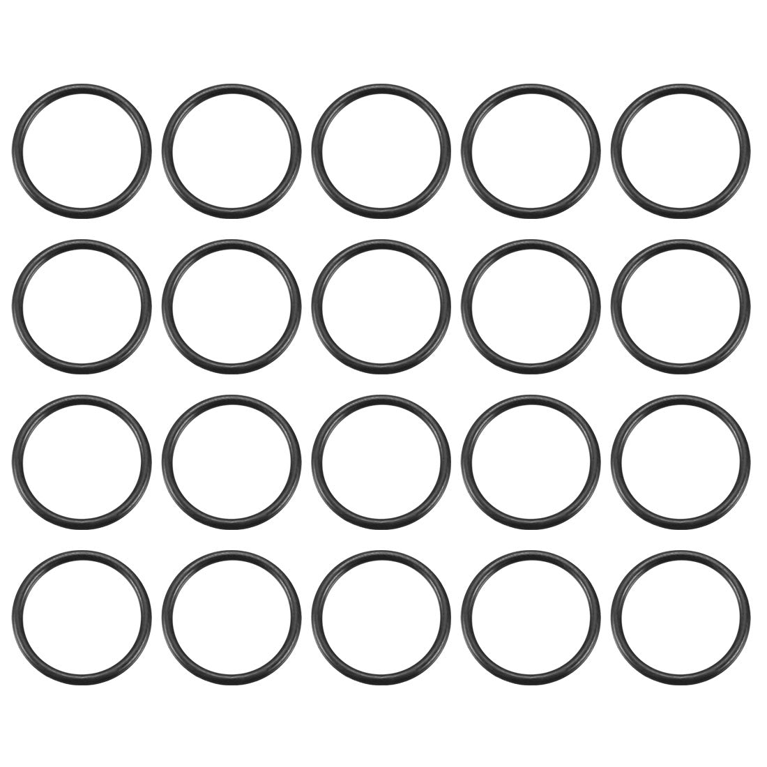 Harfington Nitrile Rubber O-Rings Metric Buna-N Sealing Gasket, 20Pcs