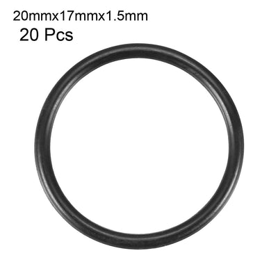 Harfington Nitrile Rubber O-Rings Metric Buna-N Sealing Gasket, 20Pcs