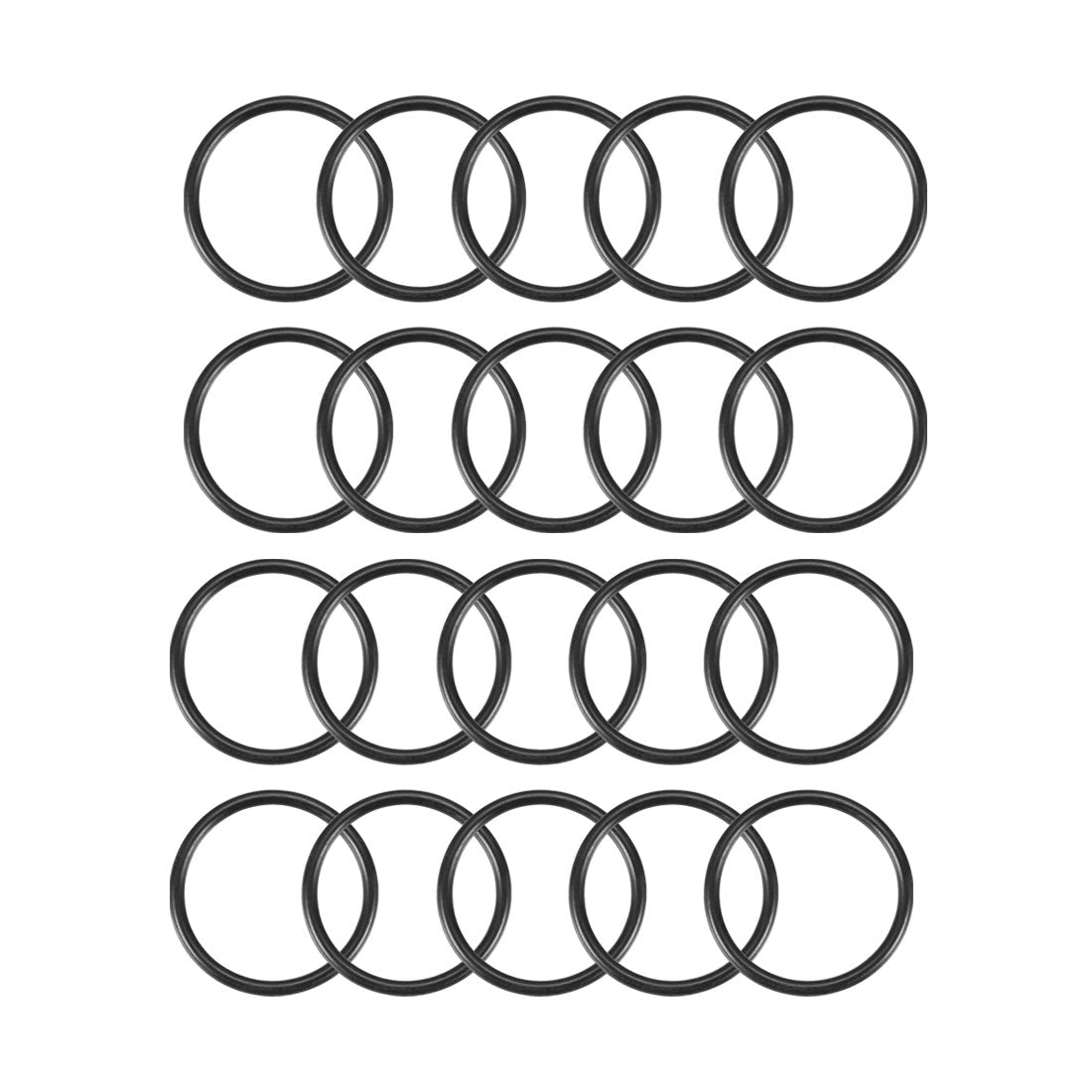 Harfington Nitrile Rubber O-Rings Metric Buna-N Sealing Gasket, 20Pcs