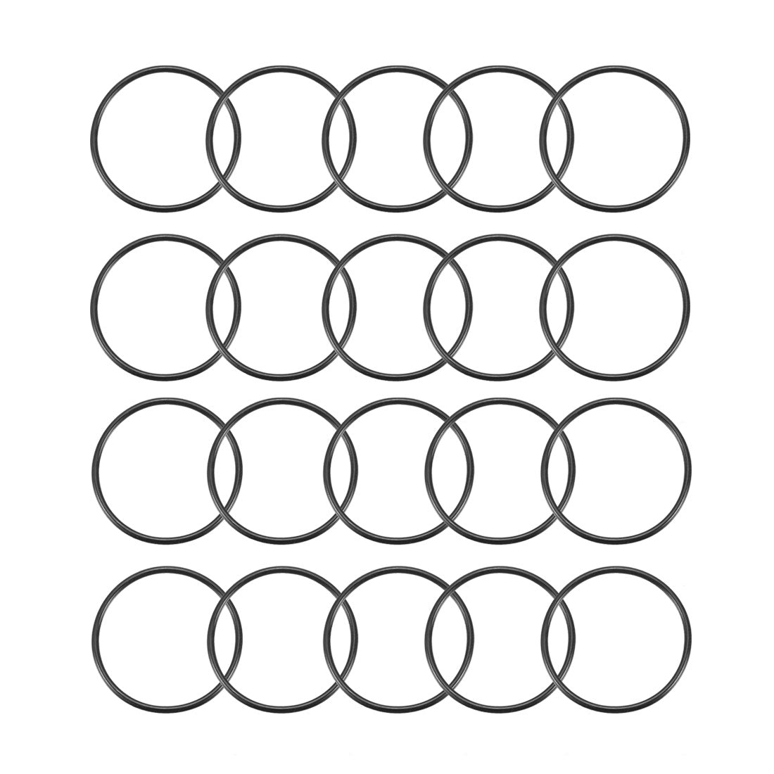 Harfington Nitrile Rubber O-Rings Metric Buna-N Sealing Gasket, 20Pcs