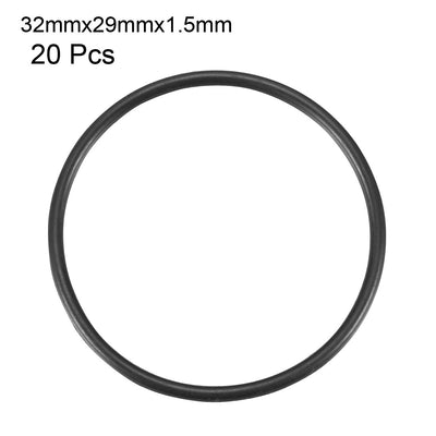 Harfington Nitrile Rubber O-Rings Metric Buna-N Sealing Gasket, 20Pcs