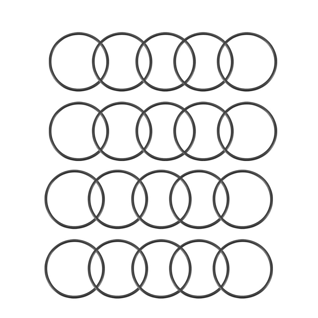 Harfington Nitrile Rubber O-Rings Metric Buna-N Sealing Gasket, 20Pcs