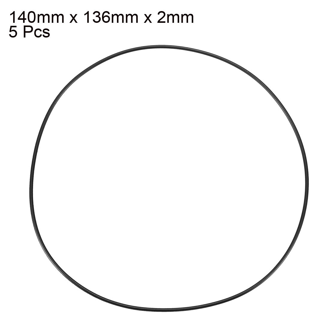 Harfington Nitrile Rubber O-Rings Metric Buna-N Sealing Gasket 5Pcs