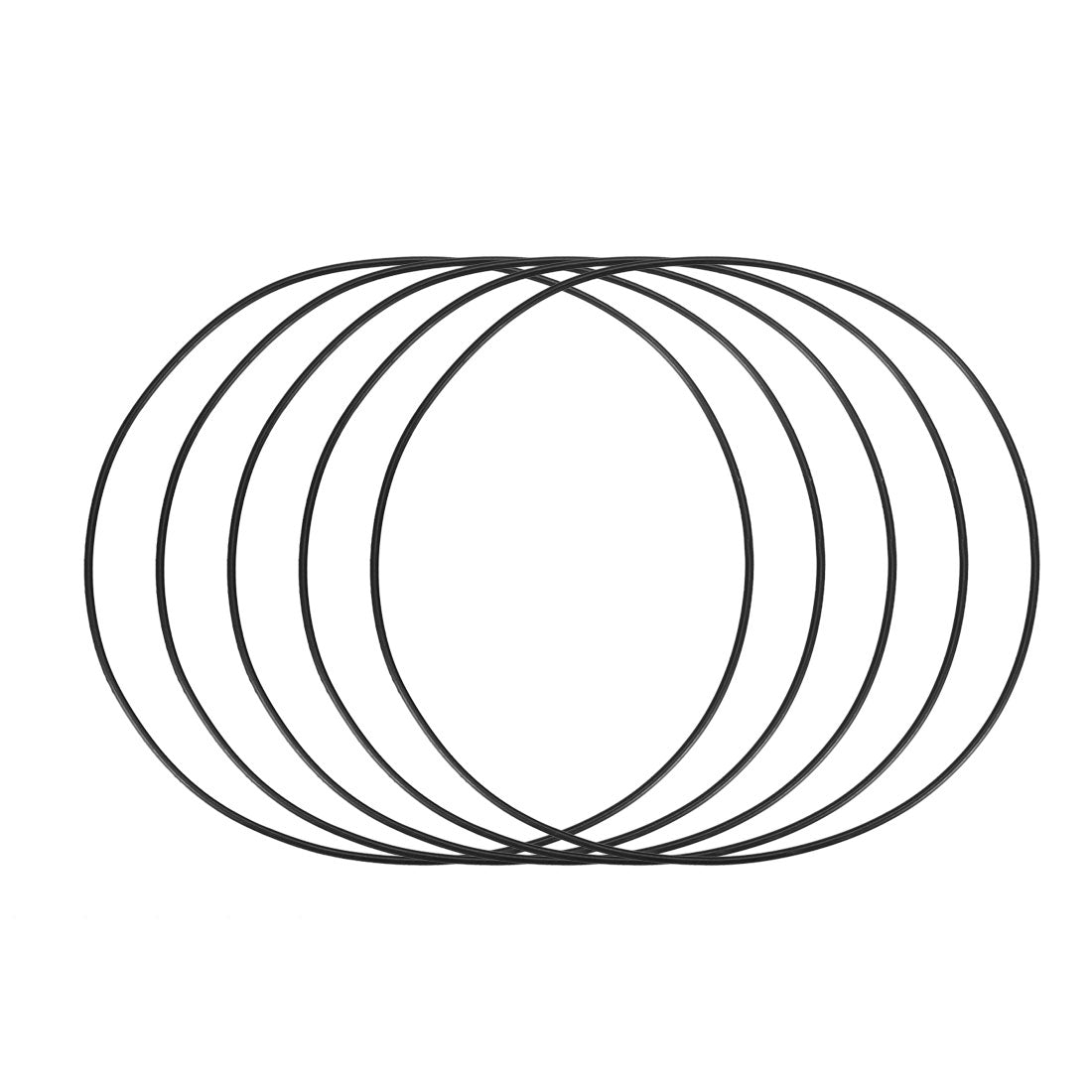 Harfington Nitrile Rubber O-Rings Metric Buna-N Sealing Gasket 5Pcs