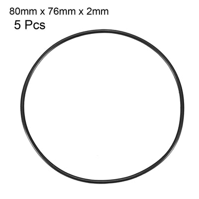 Harfington Nitrile Rubber O-Rings Metric Buna-N Sealing Gasket 5Pcs