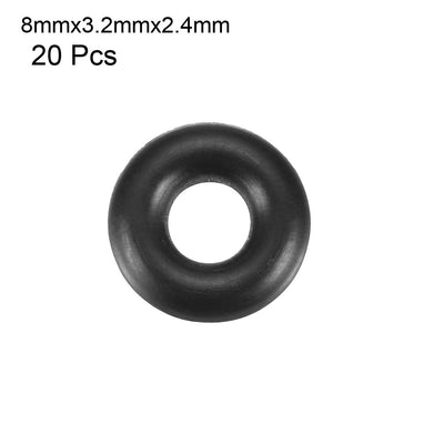 Harfington Nitrile Rubber O-Rings Metric Buna-N Sealing Gasket, 20Pcs