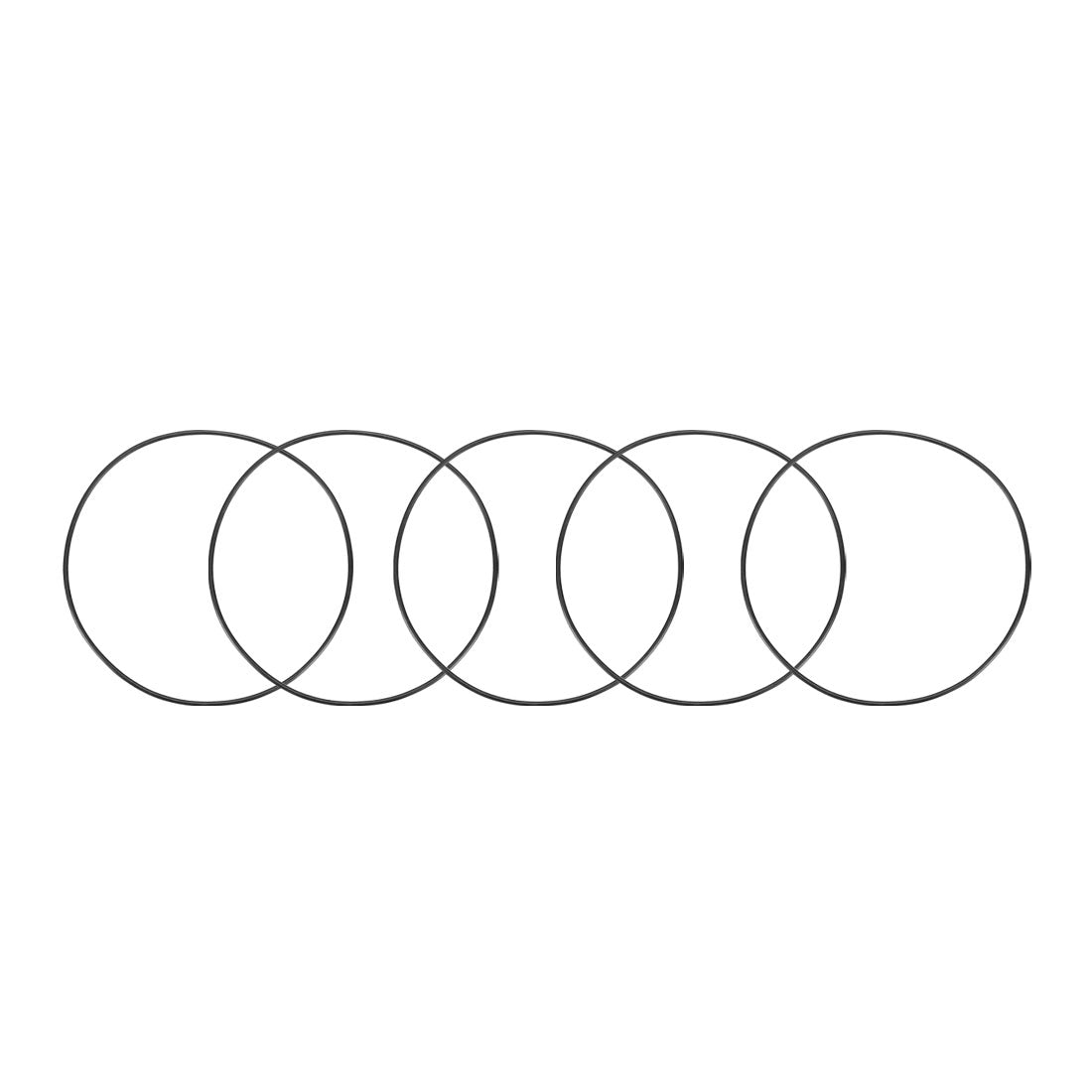 Harfington Nitrile Rubber O-Rings Metric Buna-N Sealing Gasket 5Pcs