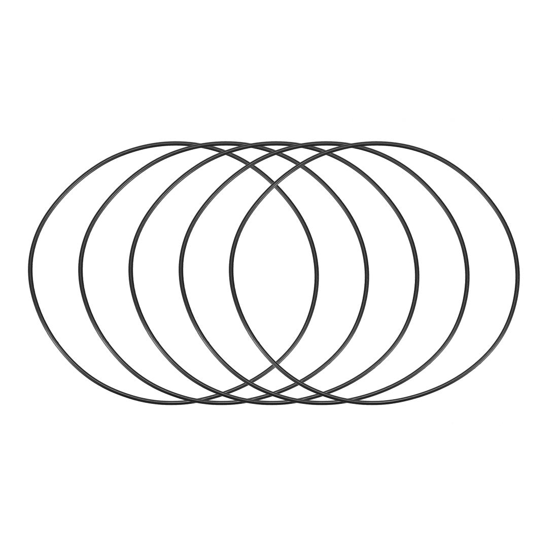 Harfington Nitrile Rubber O-Rings, Metric Nitrile Rubber Sealing Gasket 5Pcs