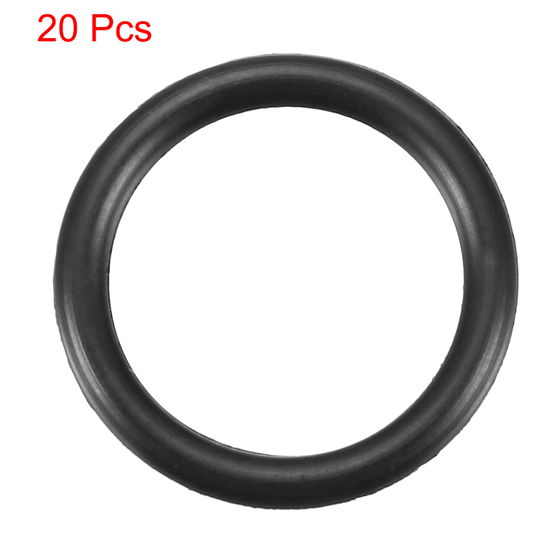 Harfington 17mm x 13mm x 2mm Rubber Oil Seal O Ring Gasket Washer Black 20 Pcs