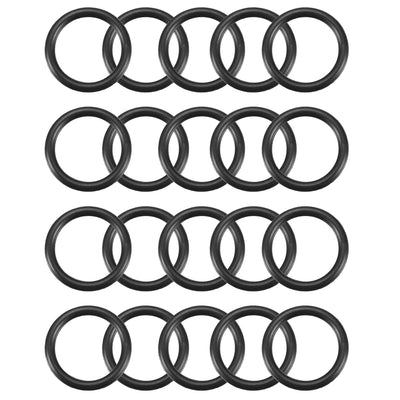 Harfington 17mm x 13mm x 2mm Rubber Oil Seal O Ring Gasket Washer Black 20 Pcs