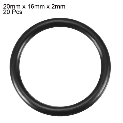 Harfington Nitrile Rubber O-Rings, Metric Buna-N Sealing Gasket 20Pcs