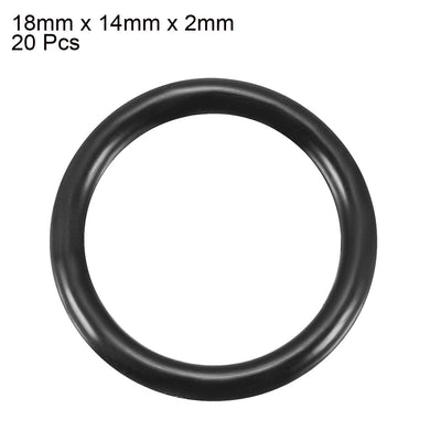 Harfington Nitrile Rubber O-Rings, Metric Buna-N Sealing Gasket 20Pcs