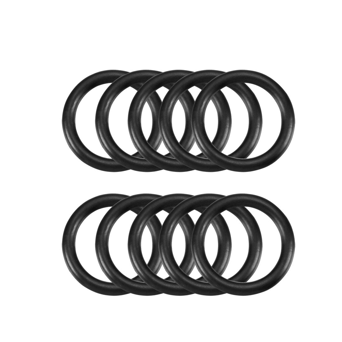 Harfington Nitrile Rubber O-Rings Metric Buna-N Sealing Gasket Black, 10Pcs