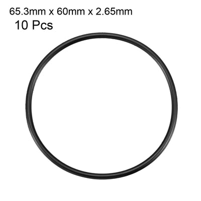 Harfington Nitrile Rubber O-Rings Metric Buna-N Sealing Gasket Black, 10Pcs