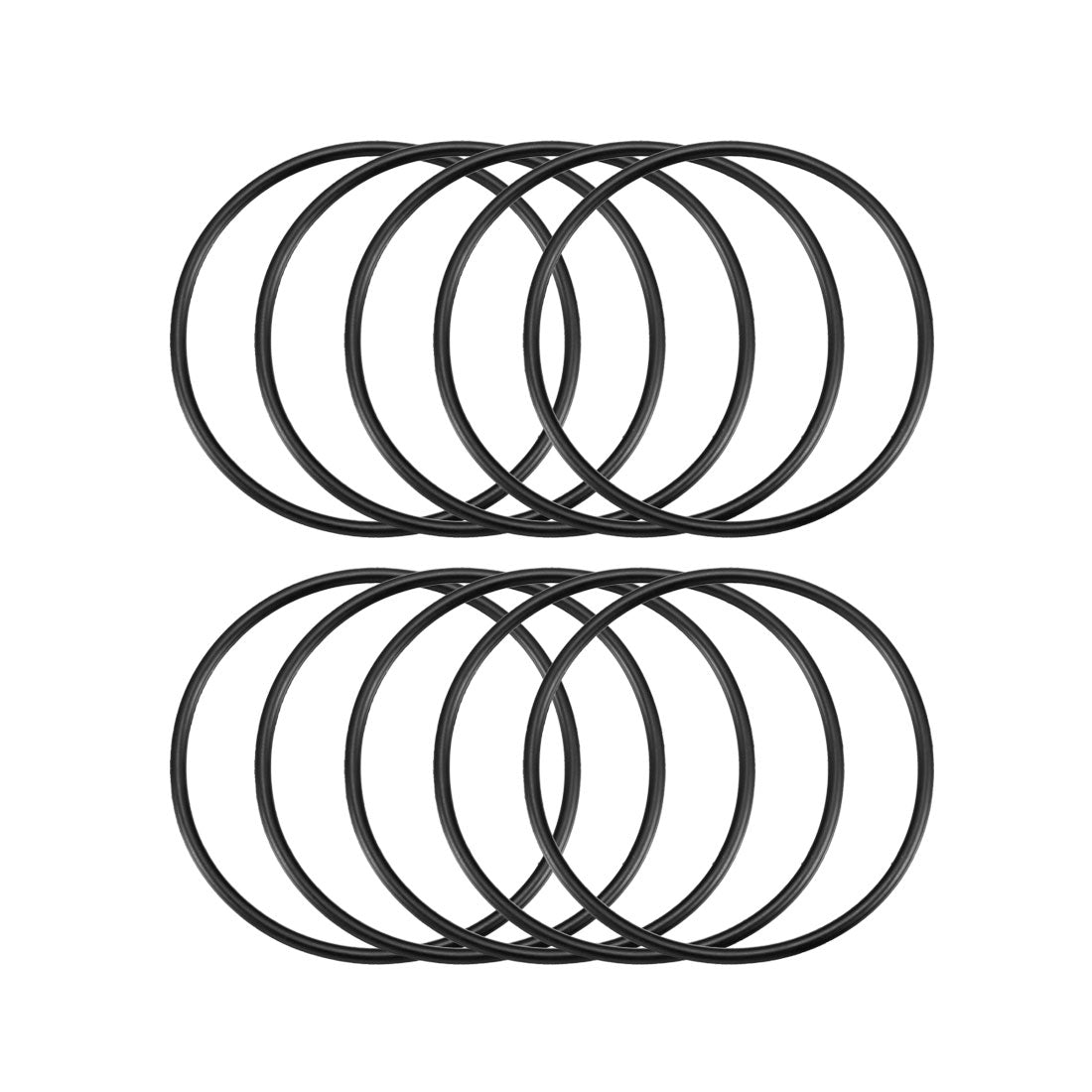 Harfington Nitrile Rubber O-Rings Metric Buna-N Sealing Gasket Black, 10Pcs