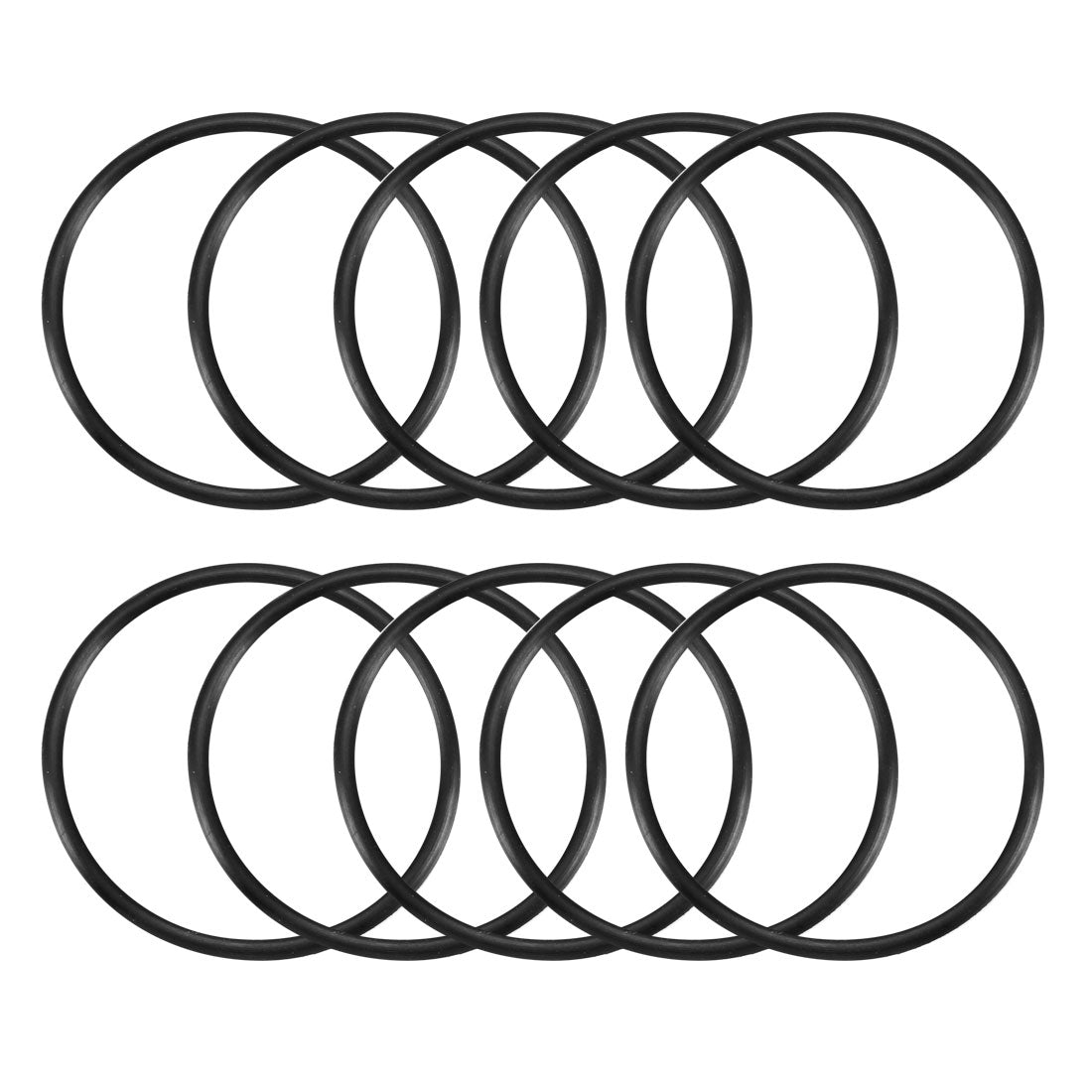 Harfington Nitrile Rubber O-Rings Metric Buna-N Sealing Gasket Black, 10Pcs